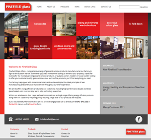 Pinefield Glass Web Site